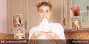 Gorgeous Russian Blonde, Iris Kiss Kiss, Has An Orgasm In The Kitchen - BaberoticaVR